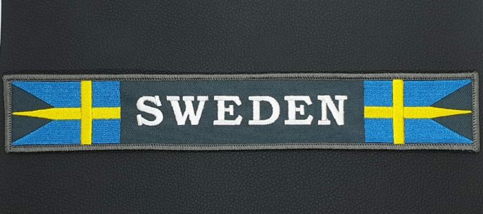 Sweden patch 240 x 40 mm, grå